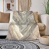 Caramel Brown Grey Beige Farmhouse Barn Wood Throw Blankets 50"x40" Lightweight Flannel Fleece Cozy Soft Blanket Home Decor for Couch Bed Sofa Bedroom Living Room Travel Birthday Christmas All Season