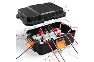 Diivoo Large Outdoor Electrical Box Waterproof (13.55 x 9.57 x 5.88 inch), Plug Protector, Weatherproof Extension Cord Cover, for Power Strip, Timers, Holiday Lights, Black