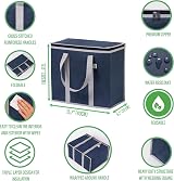 VenO 2 Pack Insulated Reusable Grocery Bag Large Capacity Durable Blue view 7