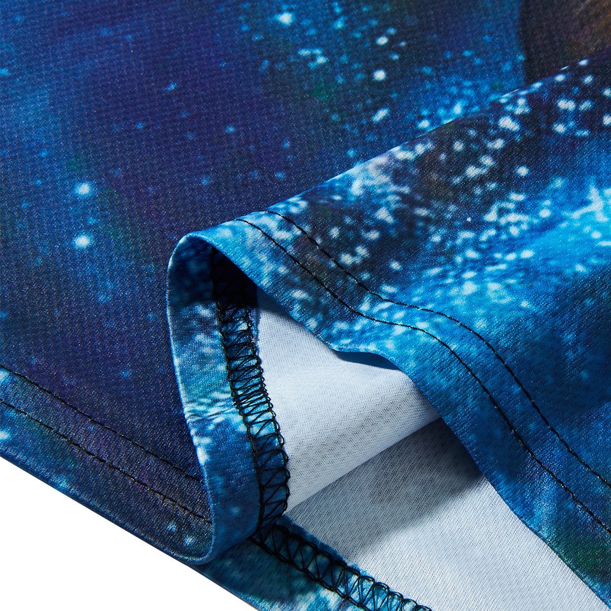 RAISEVERN 3D Wolf im Feuer Drucken Lustige Muster Realistische Underwaist Gym Tank Tops für Herren X-Large