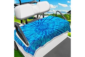 ENYORSEL Golf Cart Seat Covers, Ultra-Soft Golf Cart Seat Towel Blanket for Yamaha, EZGO, Club Car, Icon & More 2-Seat Carts, 100% Microfiber for Ultimate Comfort & Protection, 51" x 31"