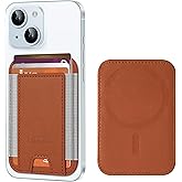 HiWe for MagSafe Wallet, Strongest Magnetic Wallet for iPhone 17/16/15/14/13/12 Series, 7 Cards Holder, Leather Minimalist Slim RFID, 1 Slot, Brown