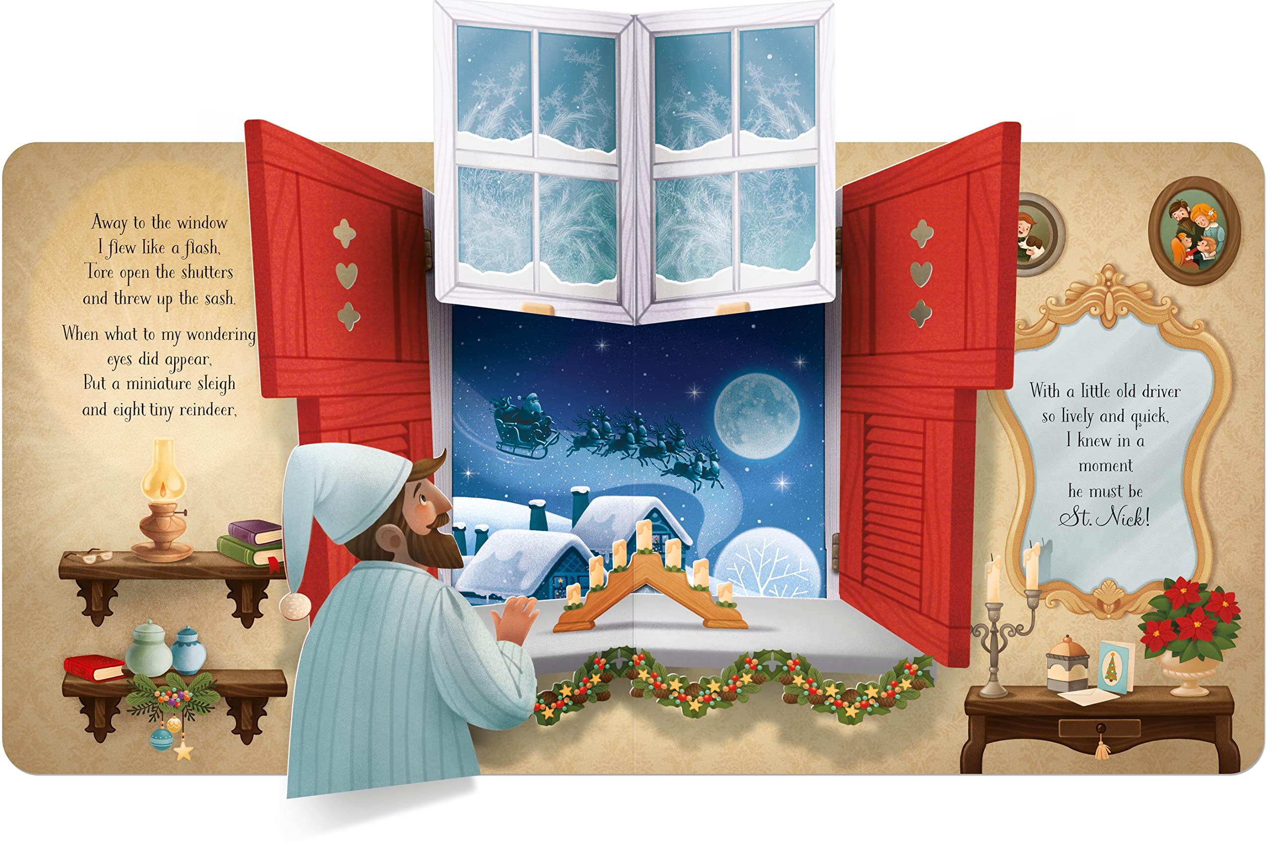 Hallmark Twas The Night Before Christmas Pop Up Book 1988