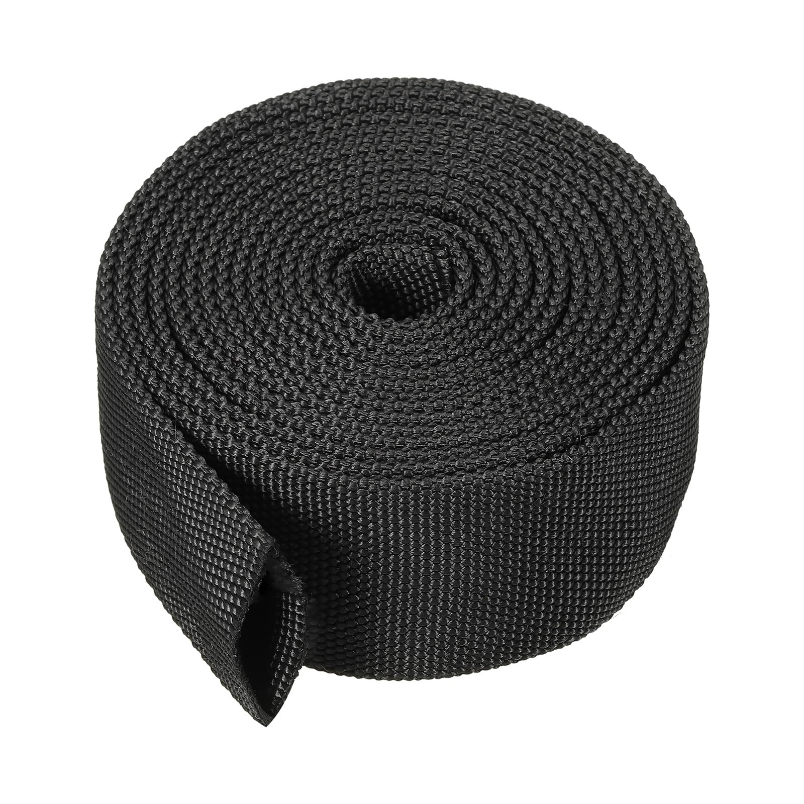 PATIKIL 1.2" Dia 10FT Nylon Protective Hose Sleeve, Cable Cover Sheath Protection for Welding Tig Torch Hydraulic Hose, Black