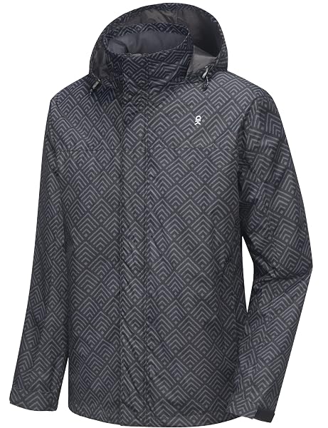 LITTLE DONKEY ANDY MEN’S WATERPROOF RAIN JACKET OUTDOOR...