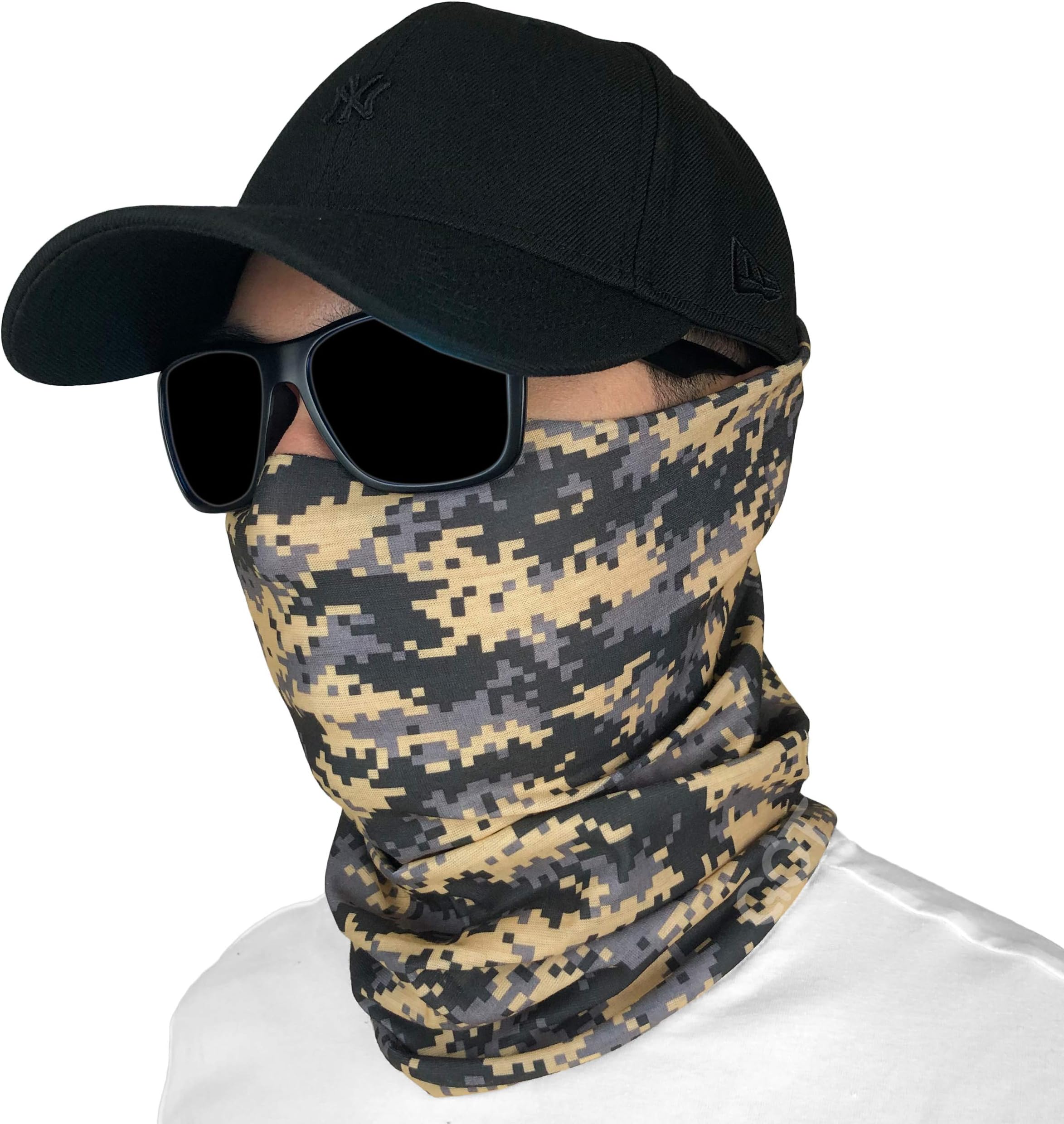 Fishing Mask Neck Gaiter - Breathable, Sun Protection Camo Mask for Men & Women - Scarf, Balaclava, Bandana
