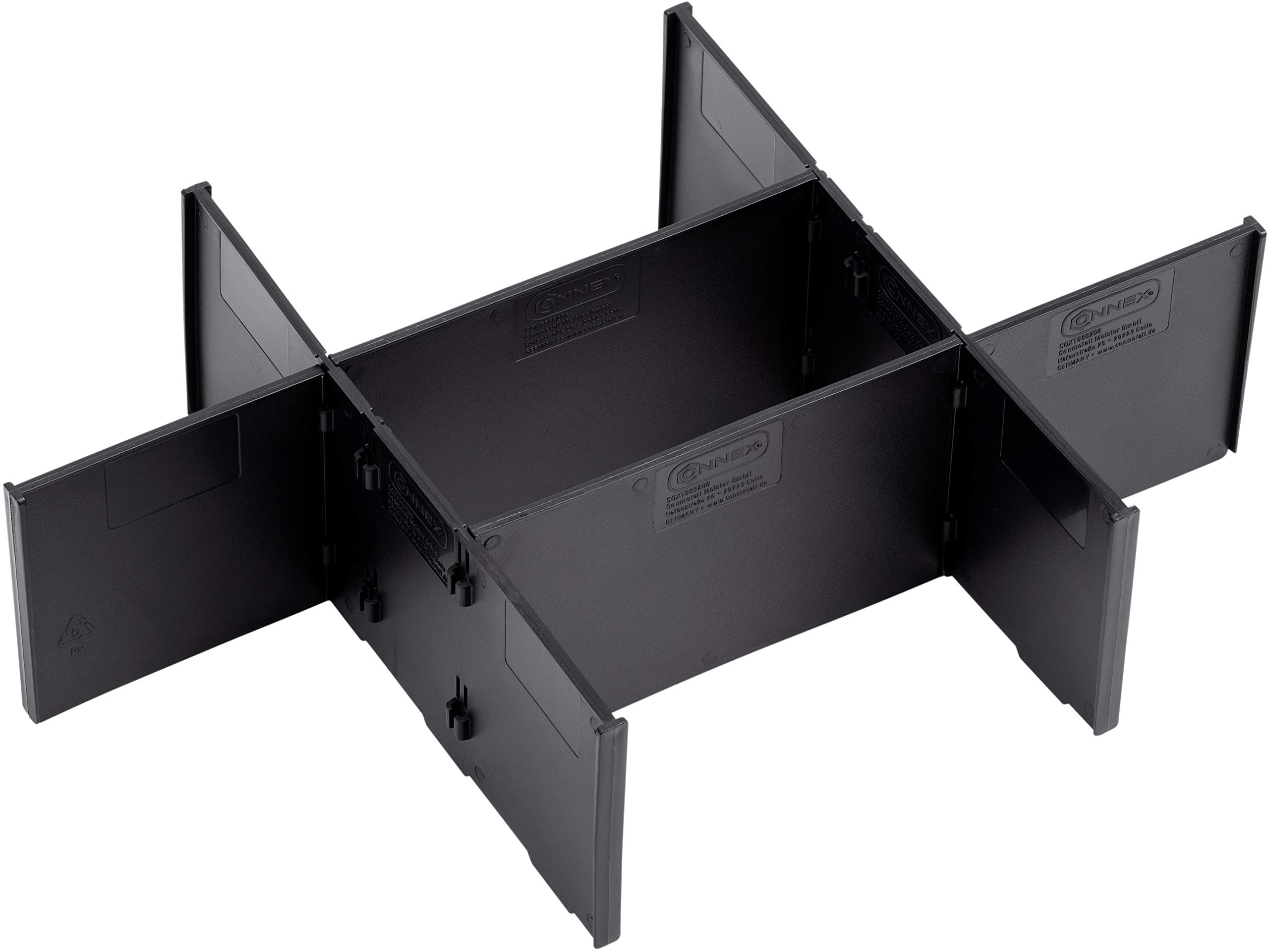 Connex Connex Divider - Six Individual Dividers - Suitable for System Box Size S - for Individual Compartment Division - Optional Accessories/Organiser, Divider Insert, Plastic, Divider, Size S