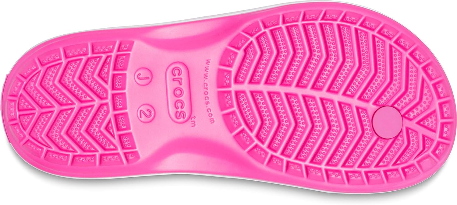  | Crocs Kids' Crocband Flip Flop | Slip On Water Shoes for Toddlers, Electric Pink, J3 US Little Kid | Sandals