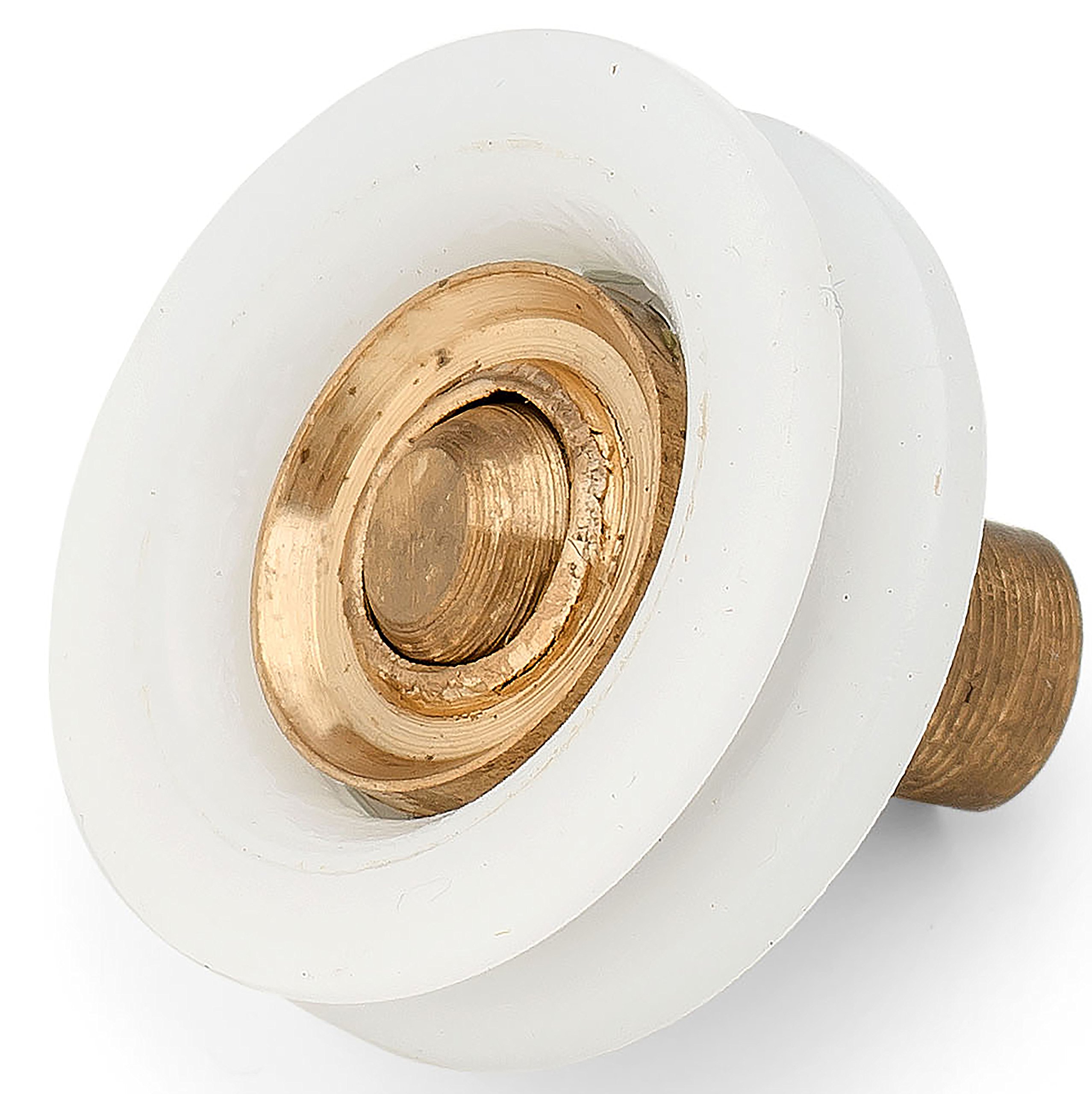 Shower Part Shower Door Rollers, V-Grooved Ball Joint, Diameter 20mm, Thickness 6mm, Door Replacement Parts, 4 x LW045