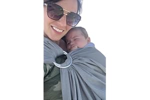 Vlokup Baby Water Ring Sling Carrier | Lightweight Breathable Mesh Baby Wrap for Infant, Newborn, Kids and Toddlers | Perfect for Summer, Swimming, Pool, Beach | Great for Dad Too Light Gray