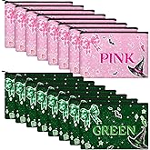 Meanplan 16 Pack Witch Cosmetic Bag Princess and Witch Party Favors Pink and Green Party Decorations Pouch Bags for Woman Lady Birthday Holiday Event Supplies