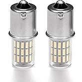 Heifymi 1156 1141 1003 7506 BA15S LED Dome Bulb 12V-24V White 6000K, 2 Pack | Low Voltage Bayonet Bulb Socket Single Contact for RV Camper Interior Dome Exterior Porch Light Outdoor Landscape Lighting