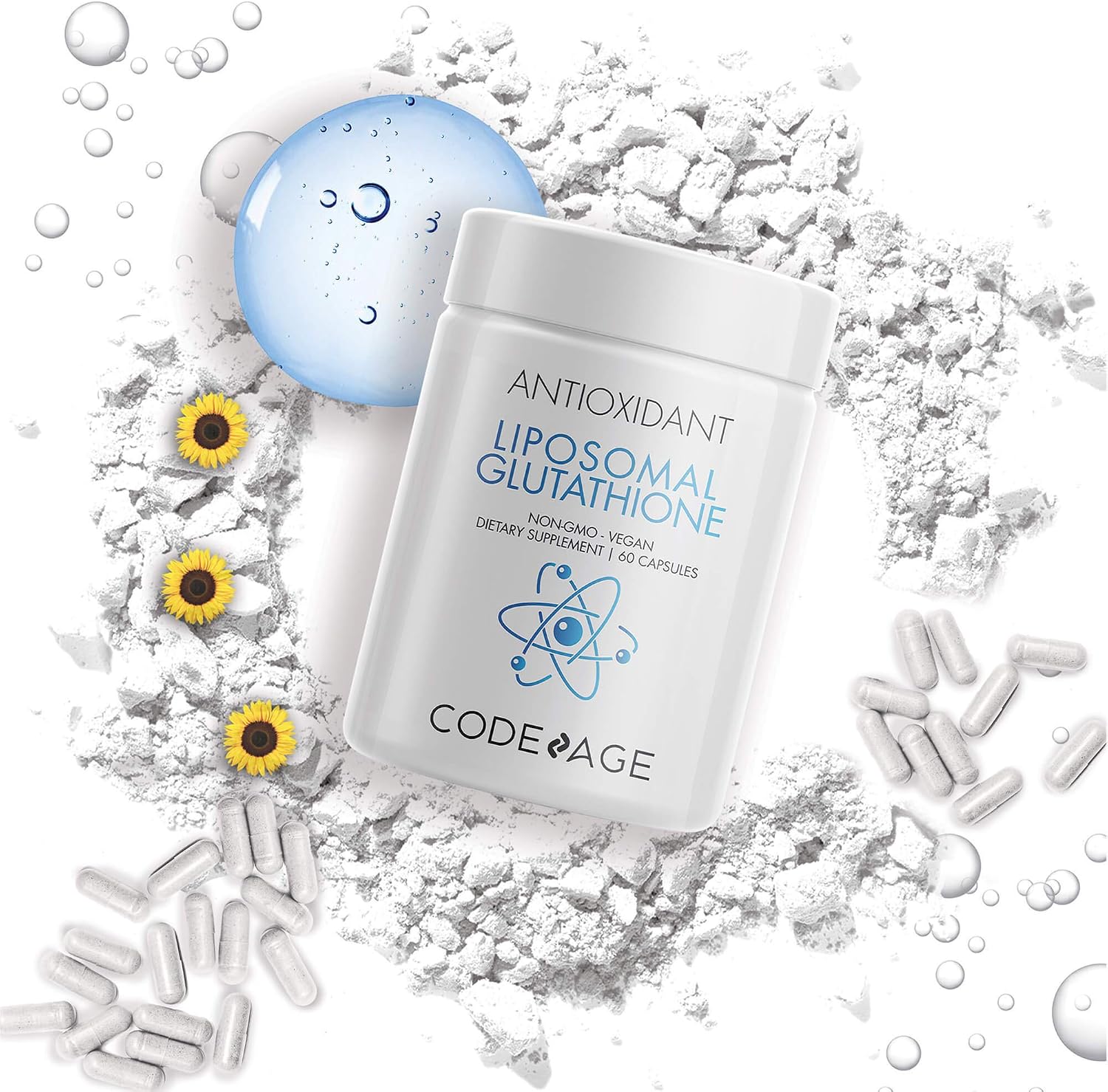 Liposomal Glutathione Supplement, Pure Reduced Setria® L Glutathione Nano Encapsulated Glutathione Powder Capsules - Image 4