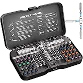 40 in 1 Magnetic Ratchet Screwdriver Set, S2 Steel Multi Bit Repair Tool Kit with Detachable Ratcheting Handle, Portable Compact Case for Furniture Assembly, Computer, Bicycle & DIY