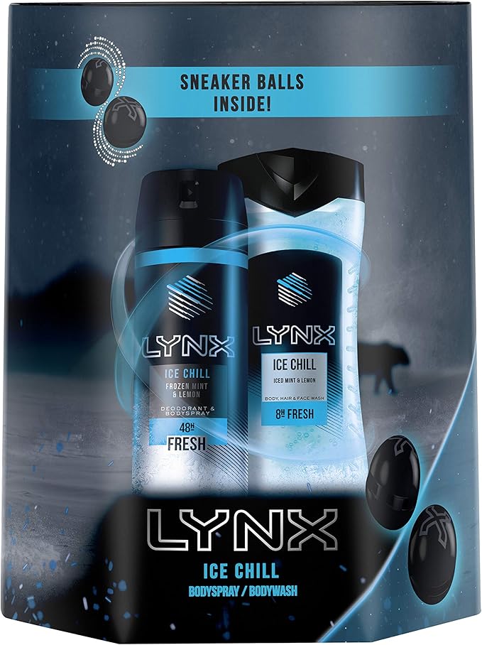 Lynx Ice Chill Christmas Gifts Set For Men, Boys And Teenagers, Duo
