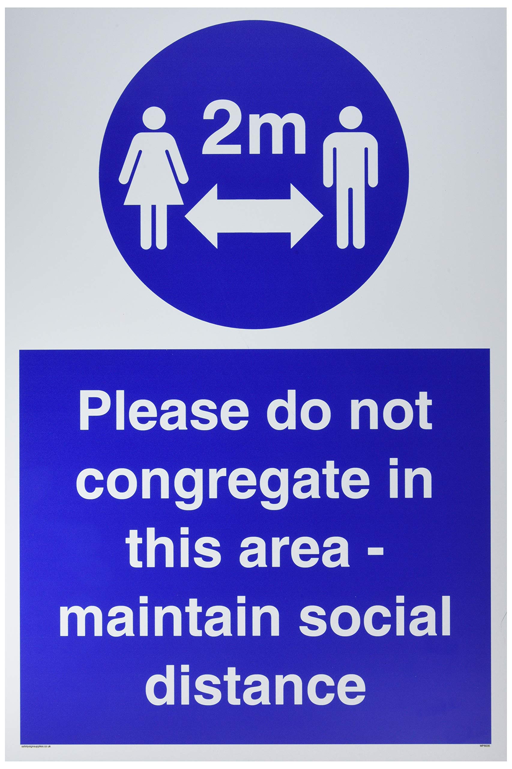 Please do not congregate in this area - maintain social distance