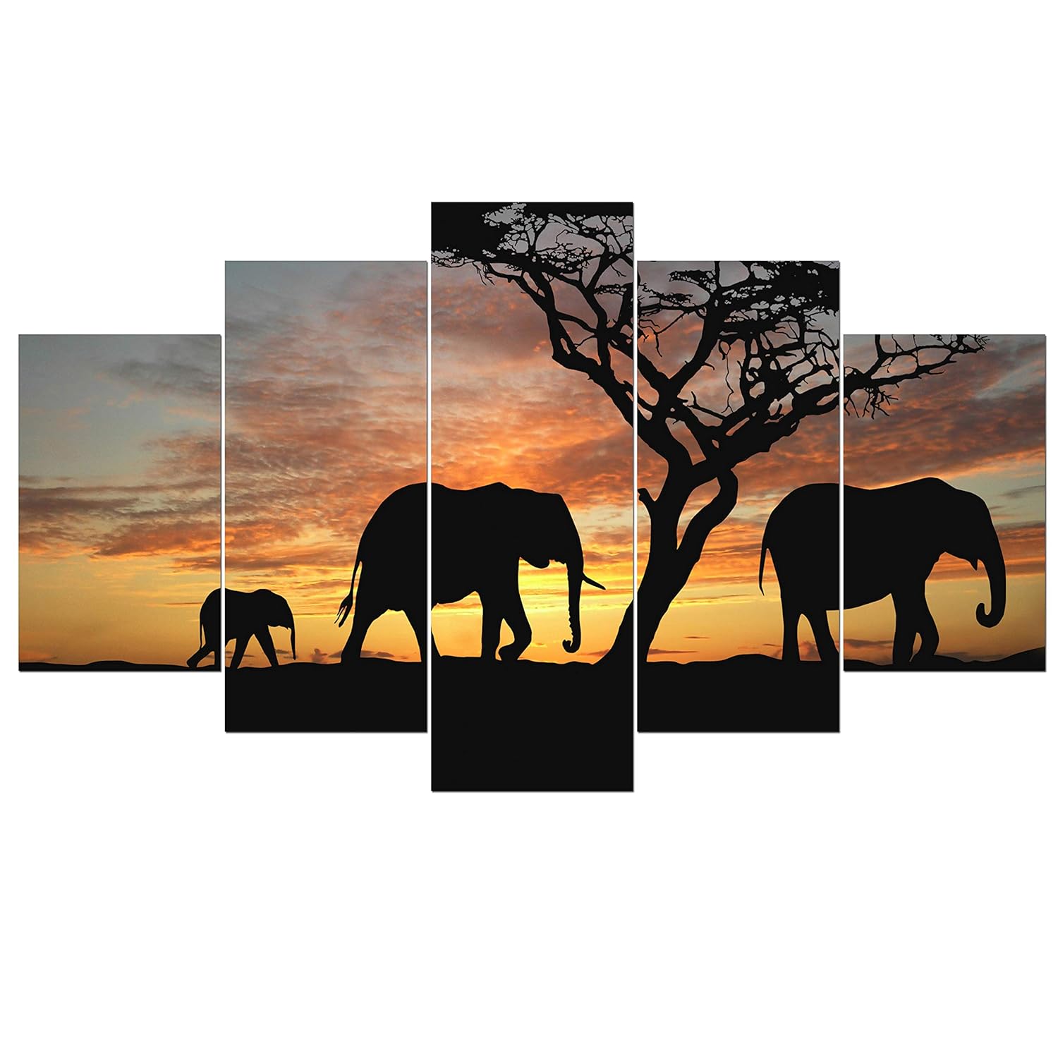 Kartiktm Digital Print 5 Panel Wall Decor Wall Art Wooden Painting Images, Photos, Reviews