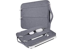 V Voova Laptop Sleeve Carrying Case 13 13.6 Inch Compatible with MacBook Air/Pro 13 M1/M2 2020-2023, Surface Laptop 4/5, Surface Pro X/9/8/7, HP Chromebook 13.5", Slim Computer Cover Bag,Grey