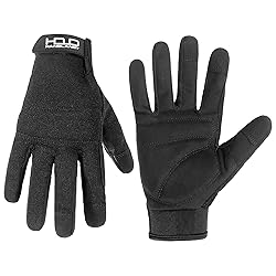 HANDLANDY Mens Work Gloves for Outside, Flexible