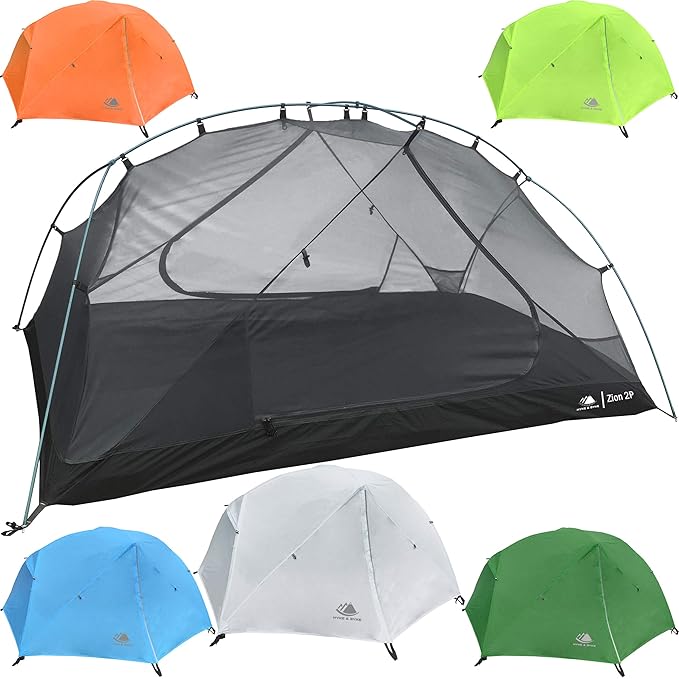 Hyke & Byke Zion 1 and 2.5 Person Backpacking Tents with Footprint