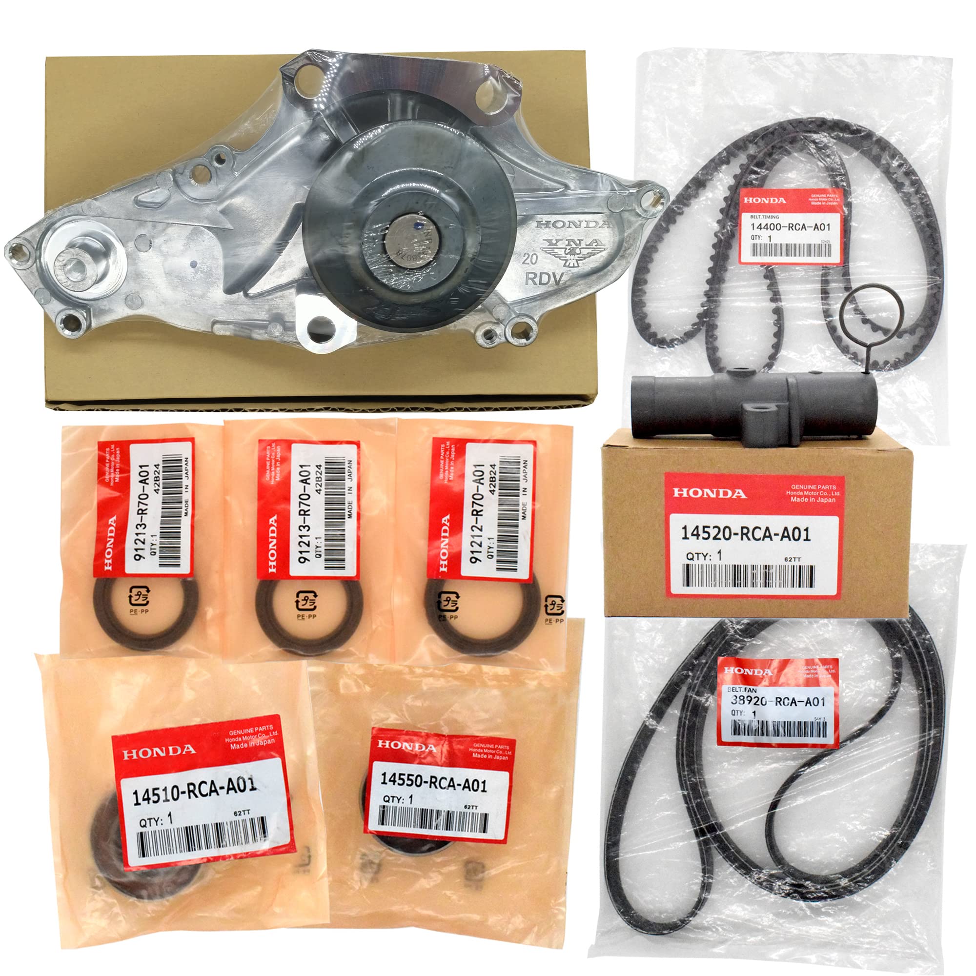Photo 1 of TKH-002 Timing Belt Kit with Water Pump Compatible with Honda Accord Crosstour Odyssey Pilot Ridgeline MDX RDX RL TL TSX ZDX Saturn Vue, 3.0L 3.5L 3.7L