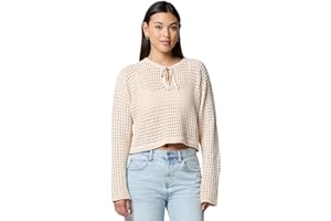 Florence by Mills Womens Tie Neck Open Knit SweaterSweater