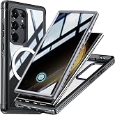 Magnetic Privacy Screen Case for Galaxy S24 Ultra Full Body Protection | Fit for MagSafe, Military Grade Protection, Built-in