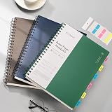 EMSHOI A4 Notebook 300 Pages 150 Sheets 100gsm Waterproof Cover Dark Green view 7