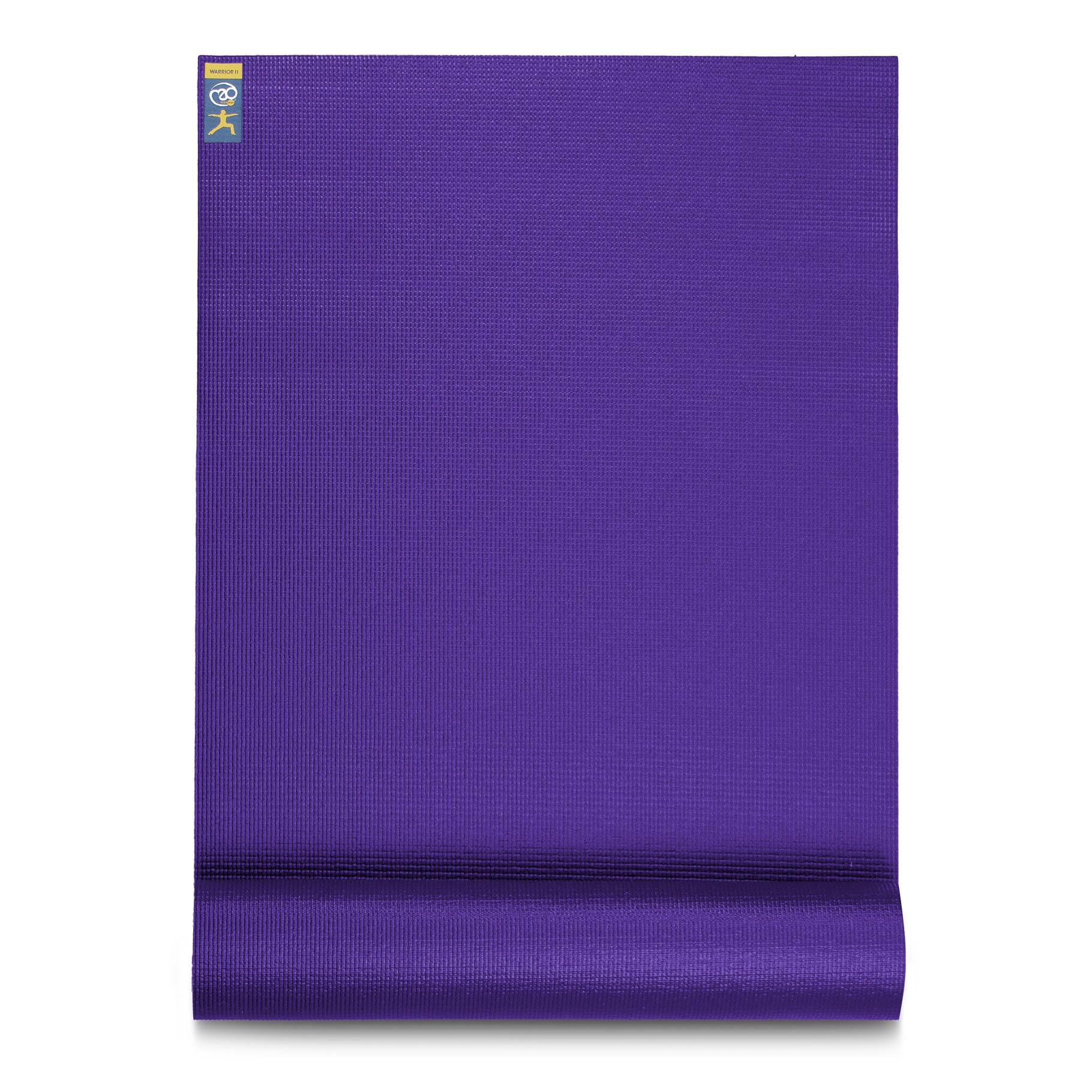 Yoga-Mad Warrior II Plus | Thick Yoga Mat | 183cm x 61cm x 6mm | Non Slip Exercise Mat | Perfect for Pilates, Yoga, Stretching, Home Workouts and General Fitness (Purple)