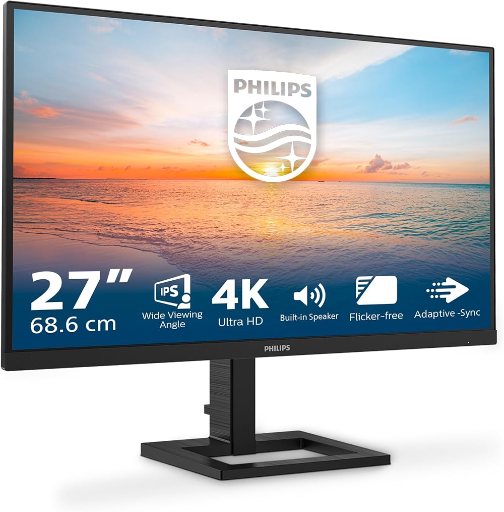 Philips 27E1N1800AE 27 Inch 4K UHD Monitor HDR10 HDMI 2.0 DP 1.4