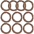 Grapevine Wreath Set, Marrywindix 10 Pieces Natural Vine Branch Wreath Christmas DIY Rattan Wreath Garland for Christmas Holi