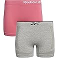 Reebok Women's Boy Shorts Underwear - 2 Pack Performance Mid Length Boyshort Panties - Seamless Underwear for Women (S-XL)