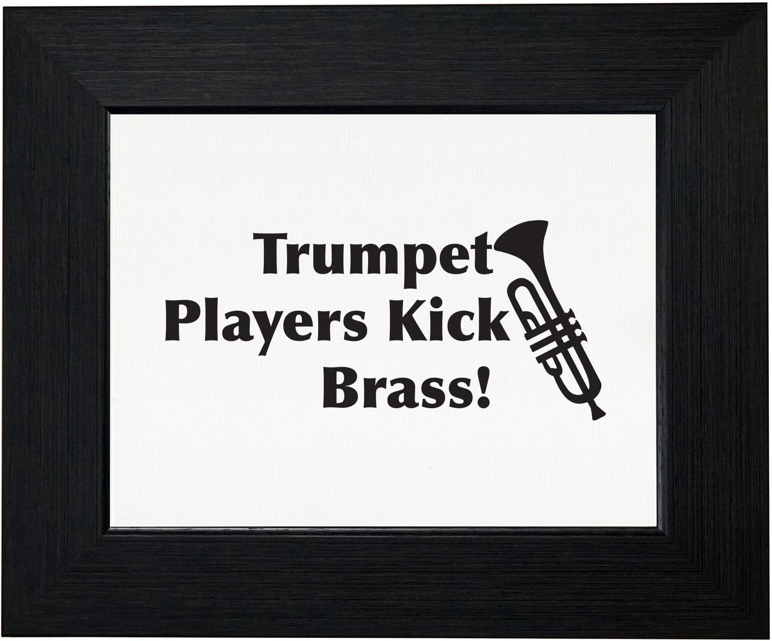 Royal Prints Trumpet Players Kick Brass! Framed Print Poster Wall or Desk Mount Options