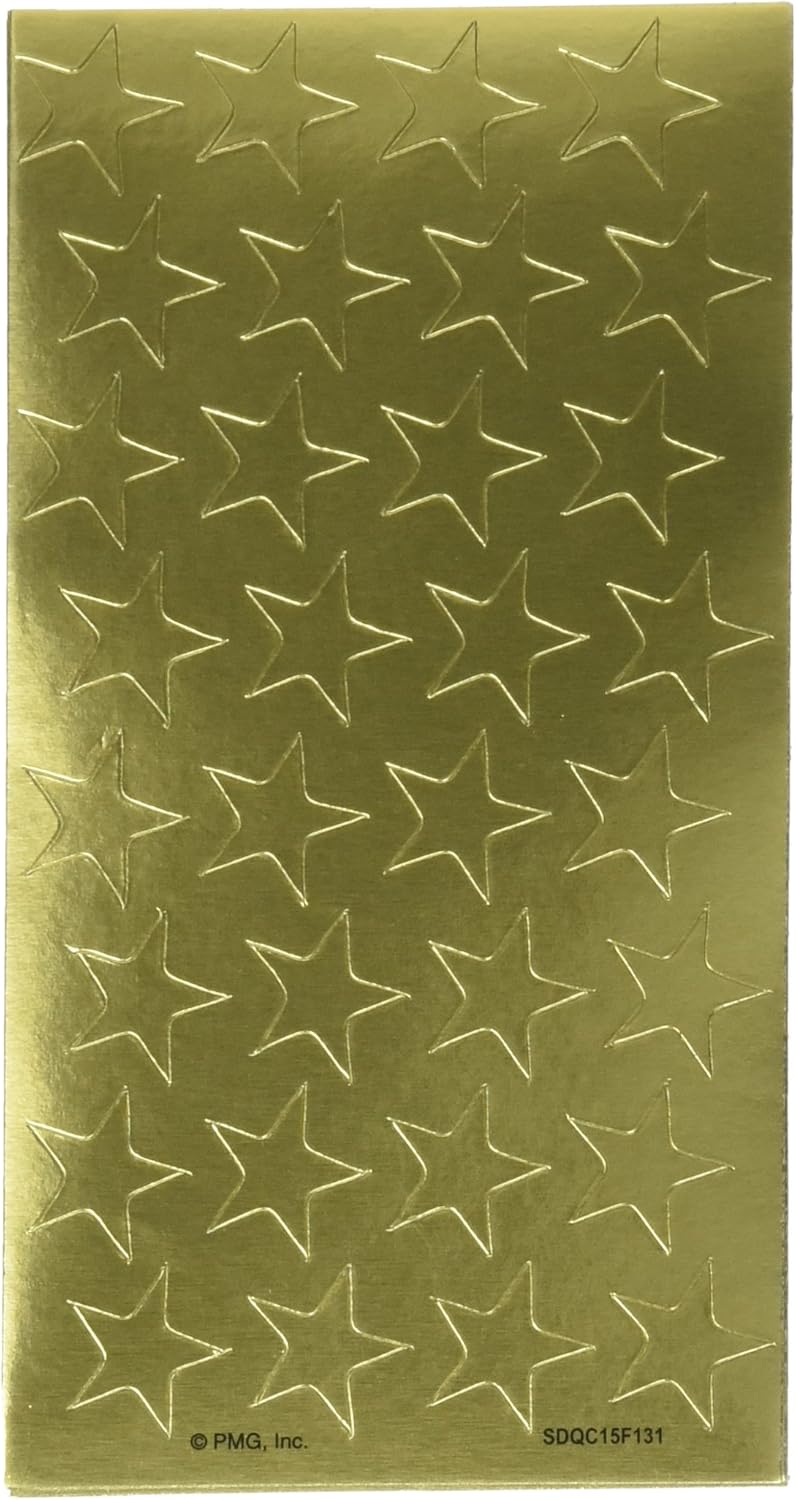 Eureka Back to School Stars Decorative Gold Stickers, 1/2''