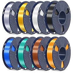 SUNLU 3D Printer Filament Bundle, PLA+ Silk