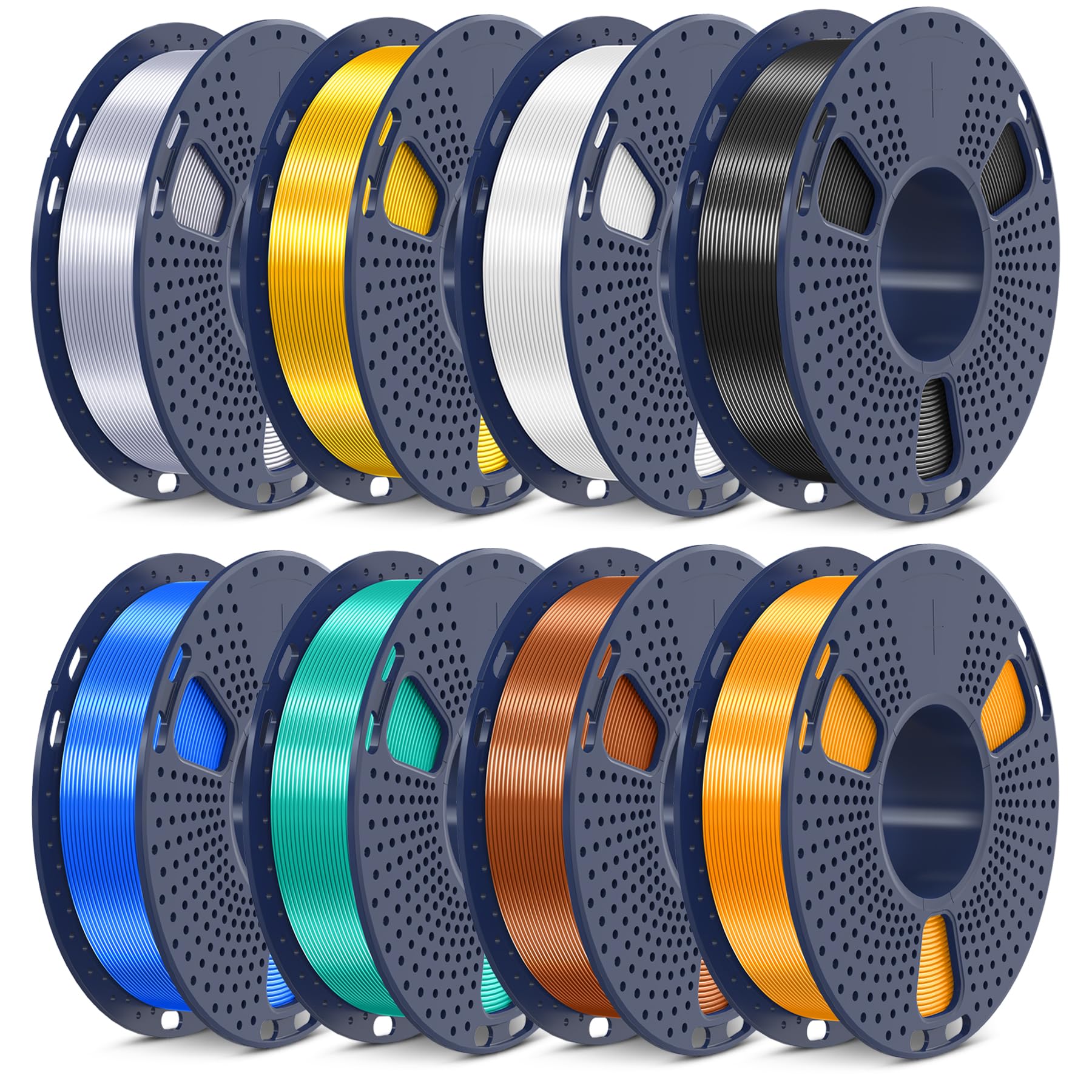 SUNLU 3D Printer Filament Bundle, PLA+ Silk