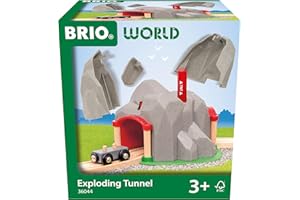 BRIO World – 36044 Exploding Tunnel | Toy Train Set for Kids Ages 3 Years and Up
