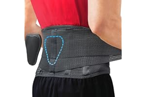 Sparthos Back Support Belt - Immediate Relief from Back Pain, Sciatica, Herniated Disc - Breathable Brace With Lumbar Pad - L