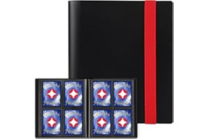 GEAoffice Card Binder 4 Pocket - Small Trading Card Collection Album Folder - 160 Side Loading Pocket Binder for TCG, MTG, Sports&Game Cards - Gifts for Card Collector Boys (Black)