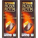 Moser Roth German Dark Chocolate Bars -Orange & Almond (pack of 2) by Moser Roth