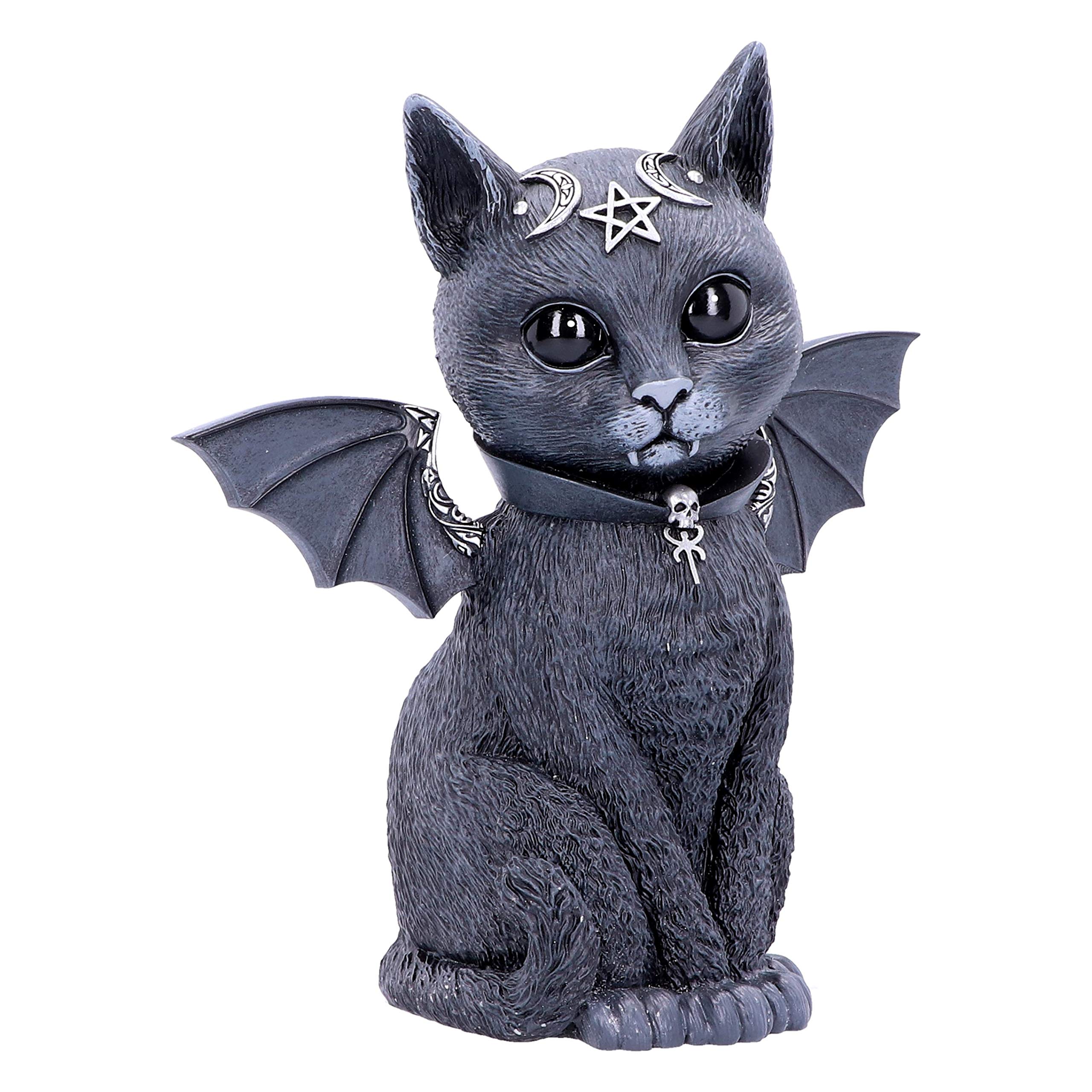 Nemesis Now Large Malpuss Winged Occult Cat Figurine, Black, 24cm