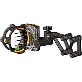 Trophy Ridge React H4 Bow Sight - 4 Pin Sight, Tool Less Windage and Elevation Adustability, 2nd Axis Leveling, Adjustable Click Light