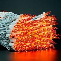 YULETIME 200ct Orange String Lights, 66ft UL