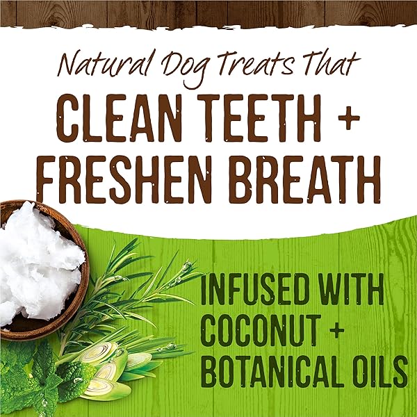 MERRICK FRESH KISSES NATURAL DENTAL CHEWS INFUSED WITH COCONUT AND BOTANICAL OILS FOR TINY DOGS 5-15 LBS – 106 CT. BOX