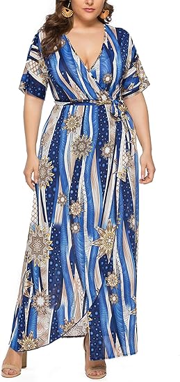 plus size leopard wrap dress