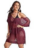 SOLY HUX Women's Plus Size Short Sleeve Hollow Out
