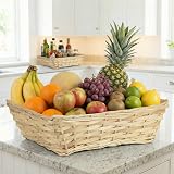 EHC Wicker Wood Natural Gift Basket Storage Hamper 38x29x11 cm view 7