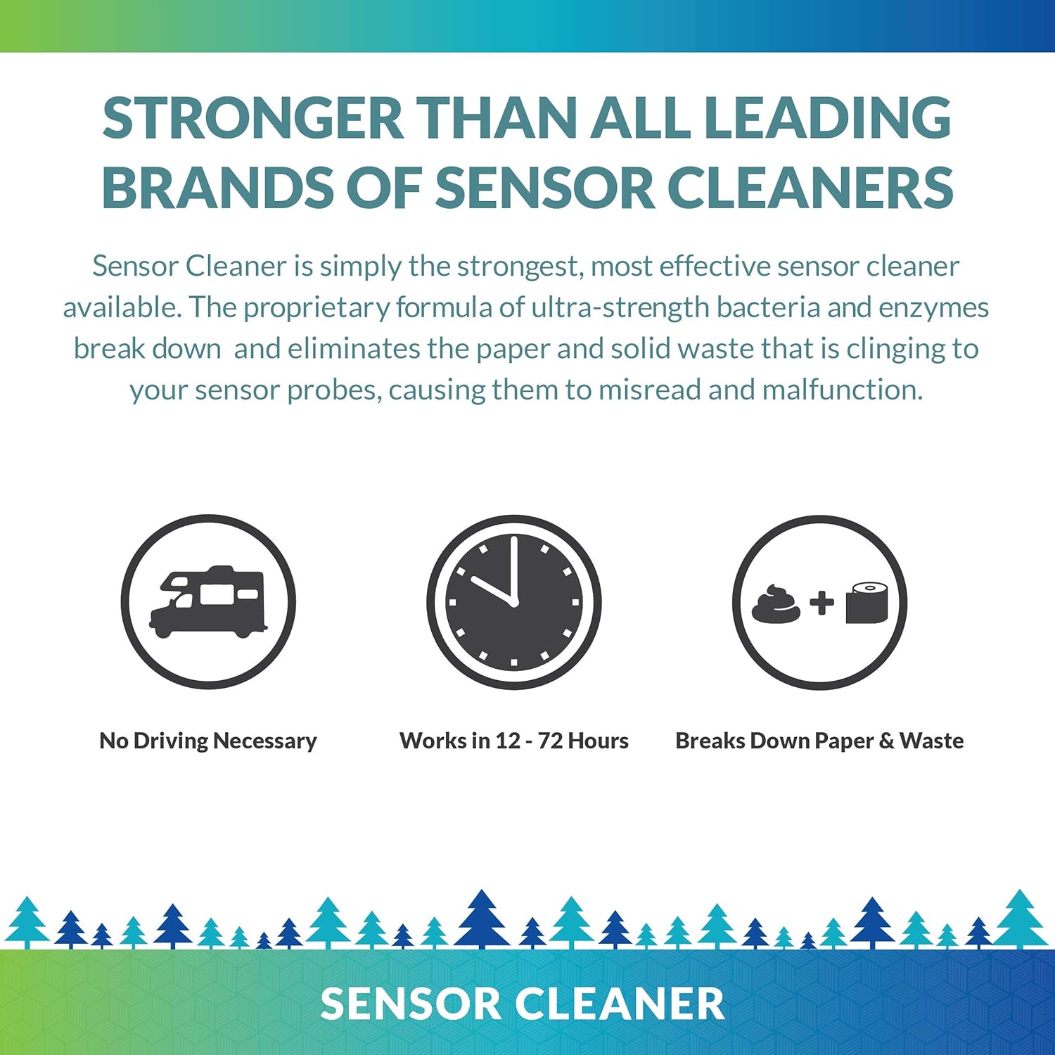 Unique Sensor Cleaner Liquid for RV and Boat Black Water Holding Tanks 32 oz. 41J-1: Automotive