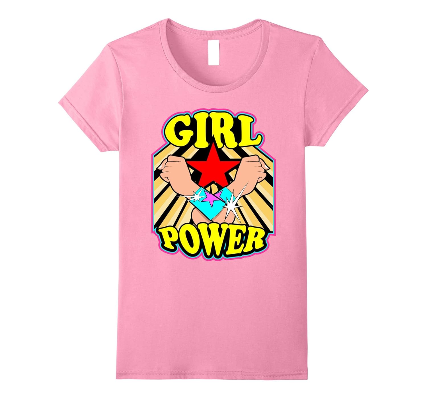 Womens Feminist graphic tees Girl Power Harajuku feminism t shirt-Rose