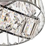 Giggi Modern Chrome Light Shade with Clear Acrylic Crystals 29cm Pendant view 9